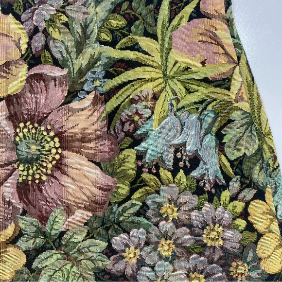 Top Shop Jacquard multi-colored Grannie Chic Floral Tapestry Weave Mini Skirt 8 - Picture 8 of 14